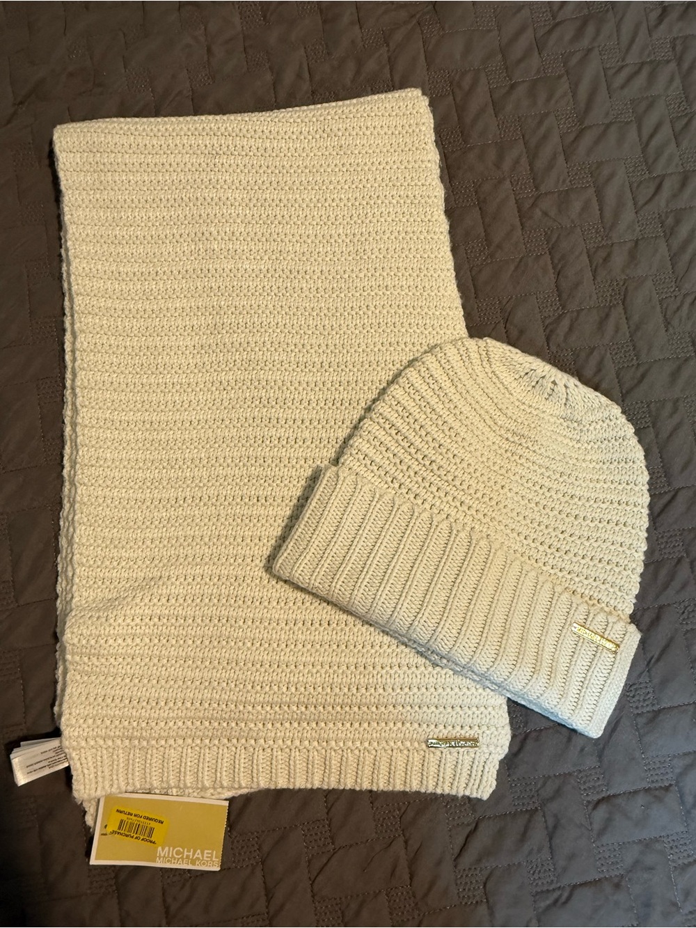 Michael Kors scarf & beanie set